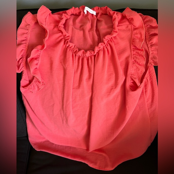 Lot of 2 boutique ruffle tops size large - Picture 3 of 3